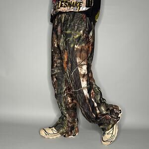 Vintage 90s Sweatpants Mens L Baggy Wide Leg Hunting Camo Woodland Rocky